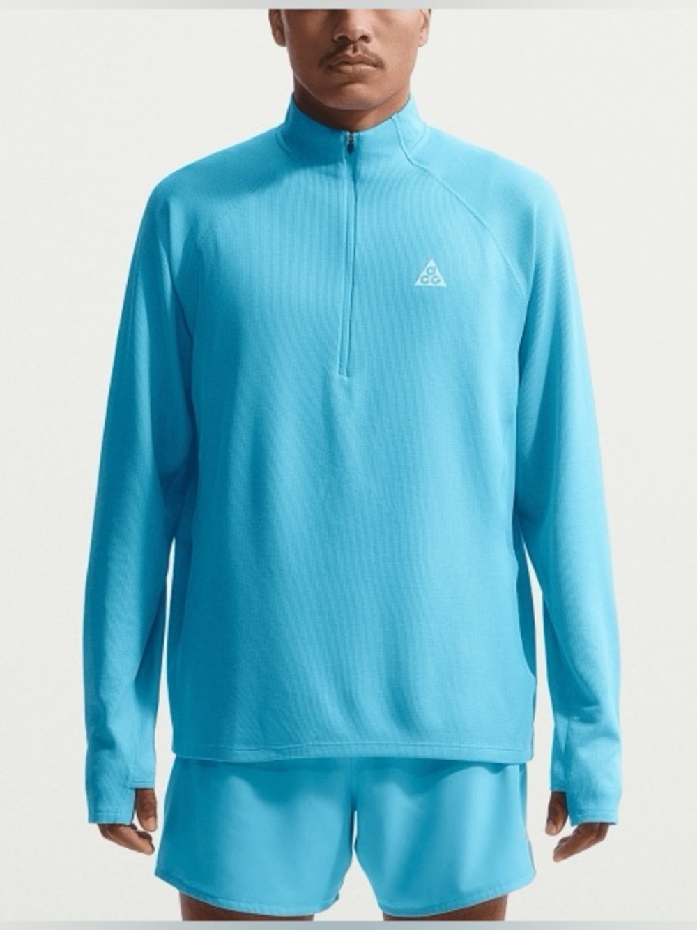 Nike ACG Men’s Bright Aqua Half-Zip Pullover Sweater